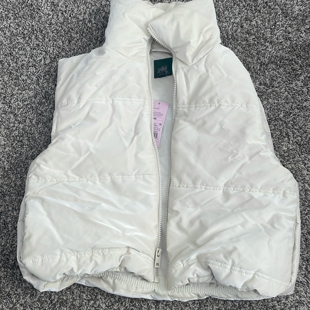 Light beige puffer vest